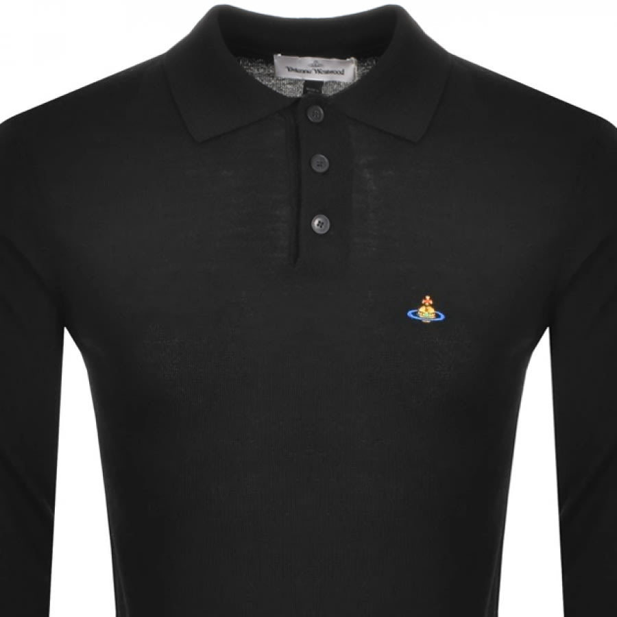 Alternative Image for ProductVivienne Westwood Long Sleeved Polo T Shirt Black2